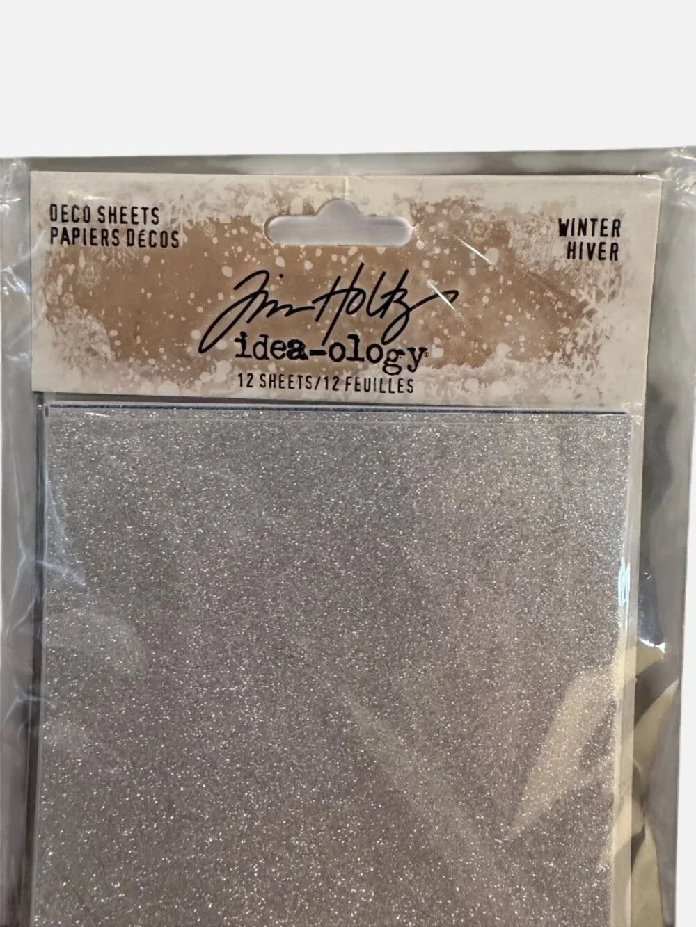 Tim Holtz Idea Ology Deco Adhesive Sheets Winter River Sparkling TH94284 Retired